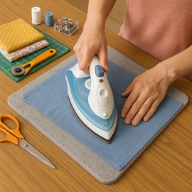 Wool Ironing Mat for Table Top – Portable Pressing Pad, Ironing Board Alternative for Quilting, Sewing & Travel Iron Anywhere (11.5" x 14.5")