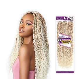 LULUTRESS Sensationnel Crochet Braids 3X Pre-Looped Bohemian Box Braid 20" (1-PACK, 1B)