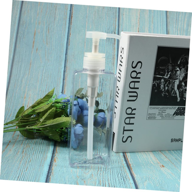 iplusmile Large Capacity Transparent Square Pump Bottle Empty Liquid Dispenser