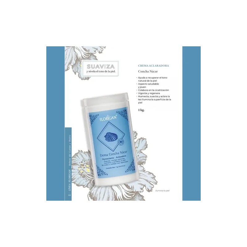 Crema Aclaradora Concha Nácar Florigan® 1kg..