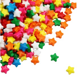 Mini Assorted Rainbow Hard Candy Stars 1 Pound - Star Shaped Candy For Ice Cream Topping Or Candy Buffets-Cupcake Topping
