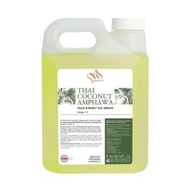NW Brand Thai Organic Coconut Oil Serum for Face & Body - Natural Skin Care Oil Against Wrinkles, with Vitamin E and C, Absorbs Quickly, Does Not Stick (1 Litre)