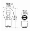 Hella 7528TB Bulb 7528 12V 21/5W Bay15D S8 (2)