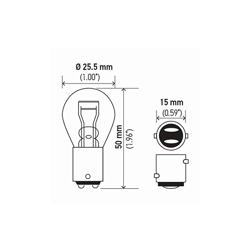 Hella 7528TB Bulb 7528 12V 21/5W Bay15D S8 (2)