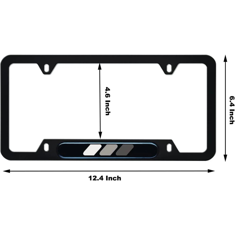 BLVD Toyota-Retro-HERITAGE-License-Plate-Frame-TRD-Offroad-Tacoma-FJ-Cruiser-4x4-GREY