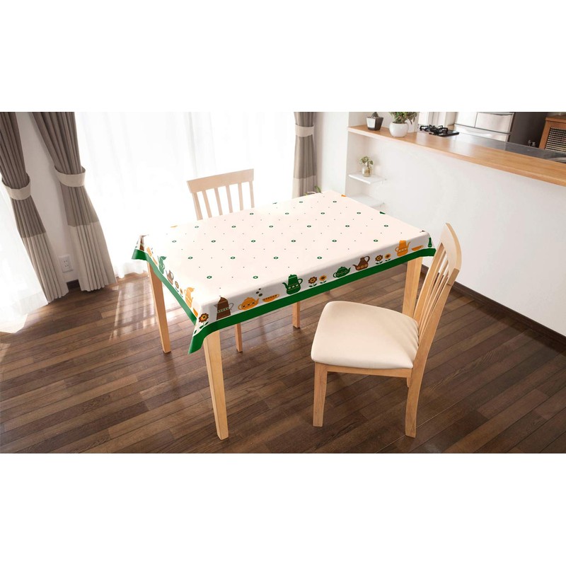 明和 Gravure Tablecloth Green 120 cm by 150 cm Scandinavian