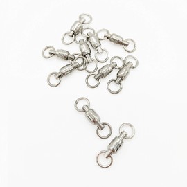 Orurdo Fishing Tackle Qb500126a02n0 Ball Bearing Swivels "Swiveled S" Biaxles, Pack of 10 (#2)