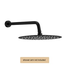 Akitbahome 10-Inch Rainfall Shower Head in Matte Black Finish,SUS 304 Stainless Steel High Pressure Single-Spray Fixed Showerhead