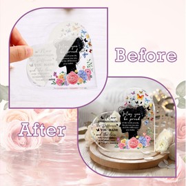 Thank You Gifts 3.9 Inch Thank You Plaque Acrylic Appreciation Plaque Thanksgiving Christmas Appreciation Gifts for Women Coworkers Friends Boss Girl