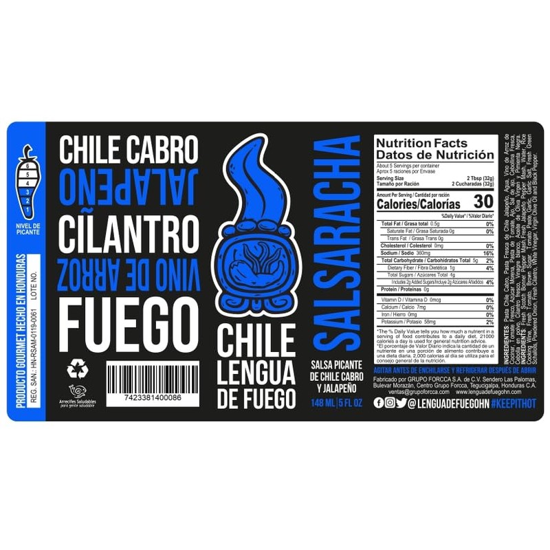 Hot Sauce | Chile Lengua de Fuego (Pack of 1,