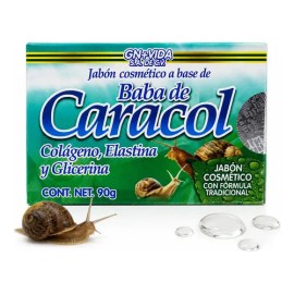 Jabón de Baba de Caracol GN+Vida con Colágeno y Elastina para el Rostro, 90 g