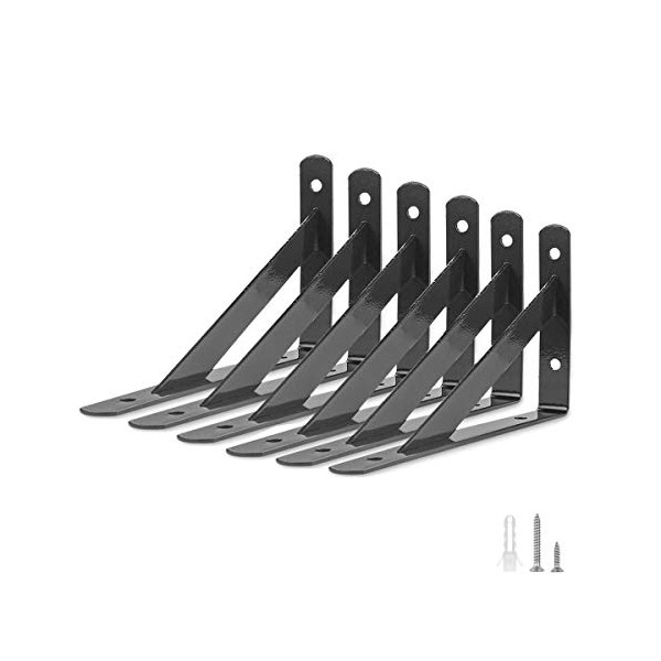 Heavy Duty Shelf Brackets 6 Packs, Eau L Corner Brace