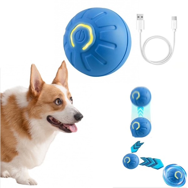 Dog Ball, Self-Moving Dog Toy, USB Interactive Ball, Rechargeable Heavy