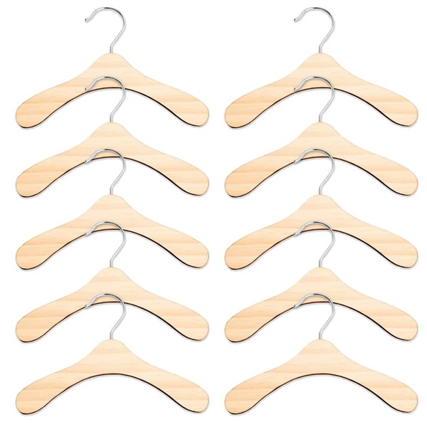 RERACO Pet Hangers, Dog Clothes Hangers, For Pets, Wooden, Set of 10, Cats, Stylish, Cute, Small Dogs, Clothes, Dogs (XL)