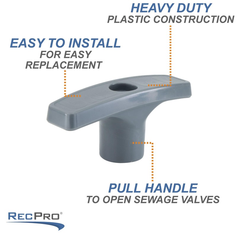 RecPro RV Waste Valve Handle | Replacement for Valve Extension