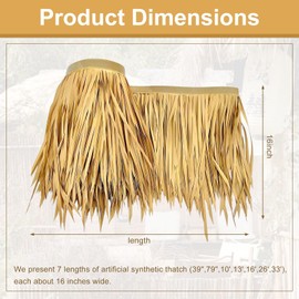 Artificial Thatch Roofing Mexican Tiki Hut Grass for Thatch Roofing Tiki Bar Hut Decorations 10'X16