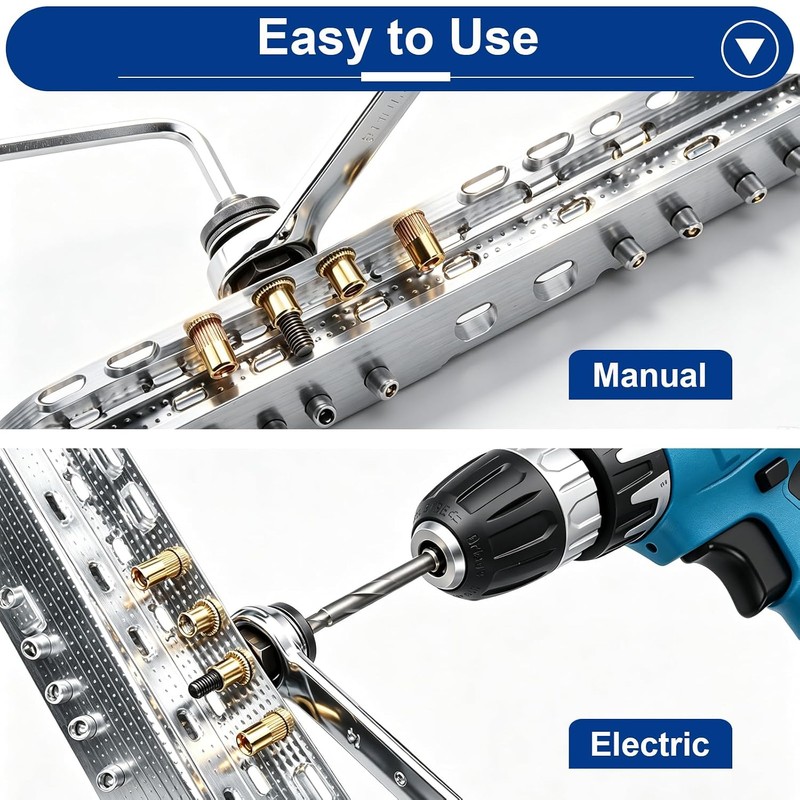 Tnisesm 40Pcs 5/16 Rivet Nut Installation Tool Set, 5/16-18 Carbon