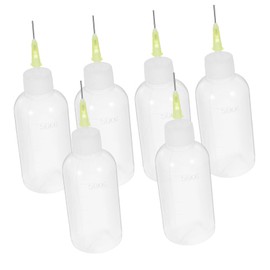 CHILDWEET 1set Precision Glue Applicator Bottles Squeeze Bottles with Fine Tip for DIY Projects Easy Cleaning and Safe Glue Dispensing for Hard to Reach Areas 6pcs