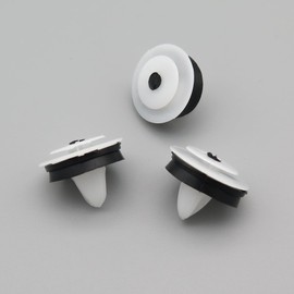 VVO Fasteners Plastic Sliding Side Door Mechanism Cover Clip, White (Pack of 10)