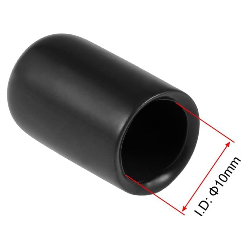 MACHSWON 10mm Rubber End Caps Vinyl Round End Cap Cover