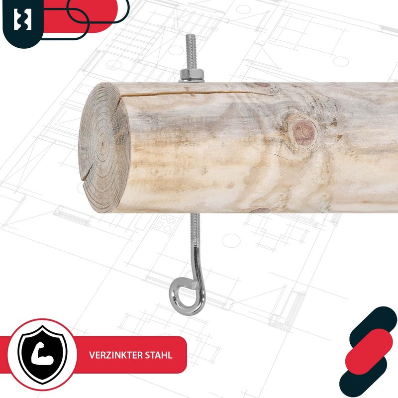 KOTARBAU Set of 2 swing hooks, screw hooks, M12, 310