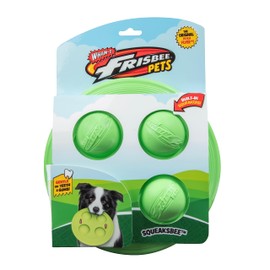 Wham-O Pets Frisbee Squeaksbee - Rubber Frisbee - 4 Squeaker Disc Dog Toy