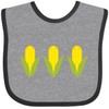 inktastic Corn Lover Baby Bib Heather and Black 357ac
