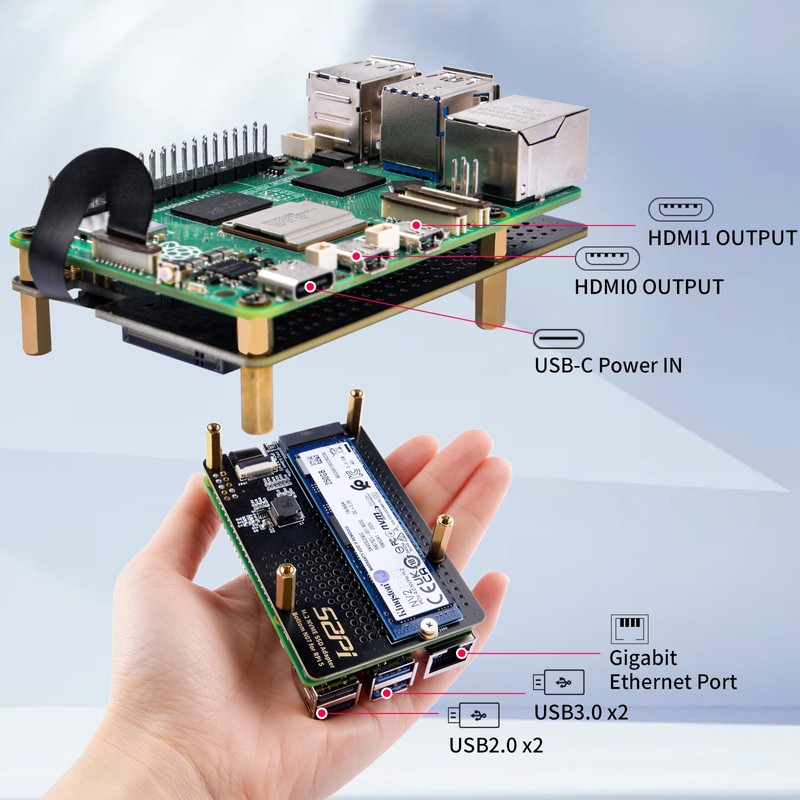 GeeekPi N07 PCIe M.2 M-Key NVMe SSD PCIe Peripheral Board