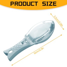 Lotsdonxia Fish Scale Scraper Tool - Transparent Cover Descaler, ABS Plastic Fish-Themed Design Kitchen Gadget for Fish Cleaning & Storage(Blue)