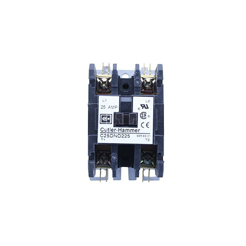 Cutler Hammer Eaton C25DND225T Definite Purpose Contactor, 25A, 2-Poles, 24V