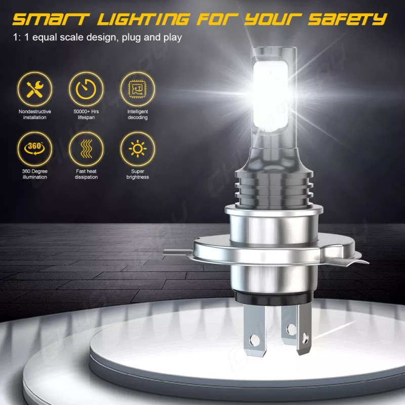 CHUSYYRAY Pair 7X6 5x7 LED Headlights Square For Chevy Express