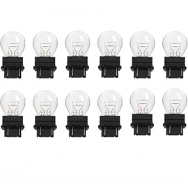 Kadiby 12 Pack 3157 3057 4157 4057 P27/7W 12v 27/7w Light Bulb W3.0x16q Automotive Brake Light Turn Mini Bulb Miniature Taillight Replacement for Cars,SUVs