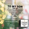 Son Gift from Mom Christmas Ornament, Christmas Ornament for Son
