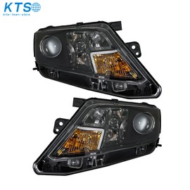 SEBLAFF Fit For 2010-2012 Ford Fusion Black Halogen Headlights Headlamps Left+Right Side