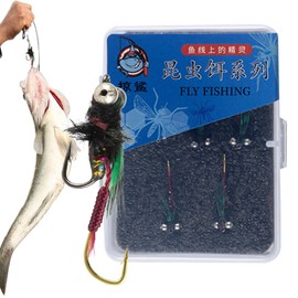 Fly Fishing Lures | 5X Trout Jigs Swimbaits with Hook | Realistic Bass Lures, Practical Fishing Accessories for Trevally and Trout