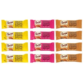 Bob's Red Mill Peanut Butter Oat Bars, Tres Bees Variety Pack of 12 Bars, Banana, Jelly, and Chocolate, Gluten Free, Non-GMO, 1.76 Ounce Bars