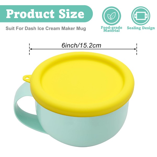 Catcan 3PCS Silicone Lids for Dash My Mug Ice Cream