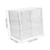Ipetboom Transparent Stackable Desk Organizer with Drawers Multi Purpose Sundry