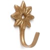 Woolworths Pair of Small Daisy Tie Back Hook Antique Gold