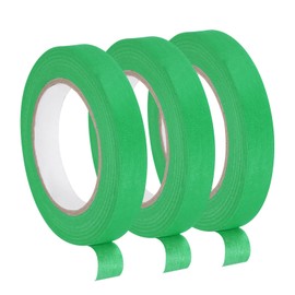 QUARKZMAN 3 Stück 0,7 Zoll breite 60 Yards Grünes Abdeckband Malerband Rollen für Zuhause Büro Gewerbliche Auftragnehmer Sauberes Tropfenfreies Malen Breites Krepppapier
