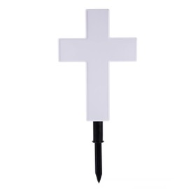 Solar Cross Garden Stake Outdoor Lights, Solar Cross for Cemetery, Solar Powered Cross Lights Stake, LED Jesus Cross Light Decoration Garden Cross Marker for Yards, Gardens, Patio