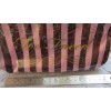 TOO FACED Cosmetic striped Makeup Bag with clear vinyl covering