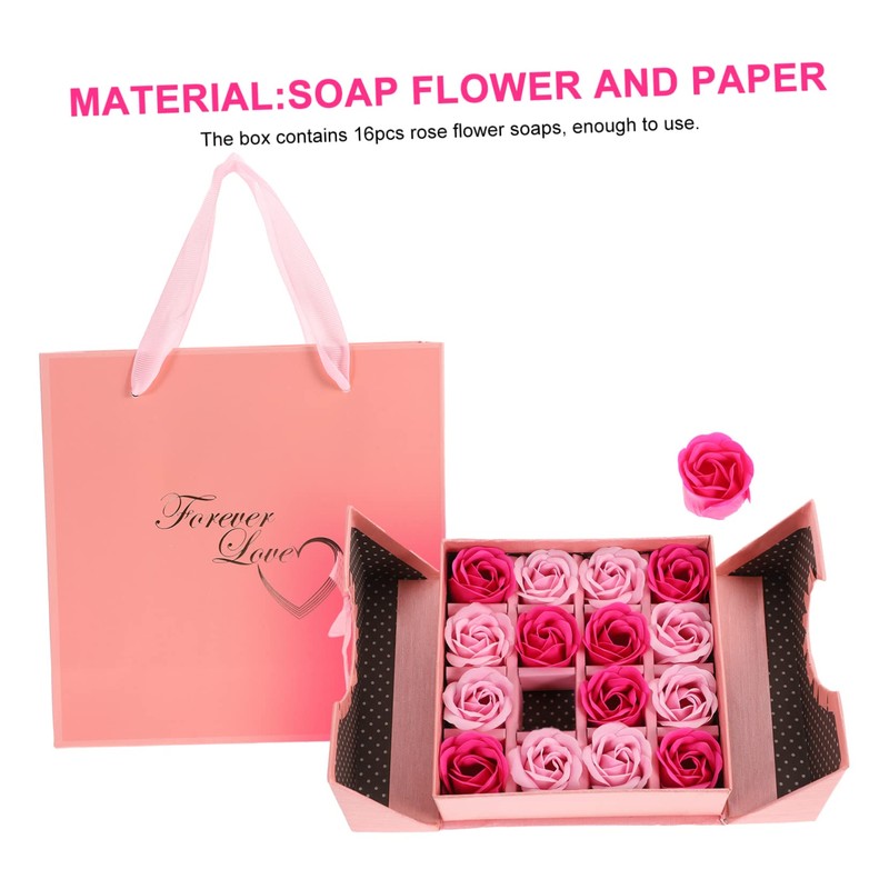 FOMIYES Real Rose Soap Flower Box Smooth Flowers for Birthday
