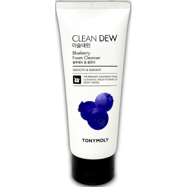 TonyMoly Clean Dew Smooth & Radiant Blueberry Foam Cleanser -