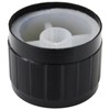 6mm Splined Hole Black Aluminium Amplifier/HiFi Control Knob Pack of
