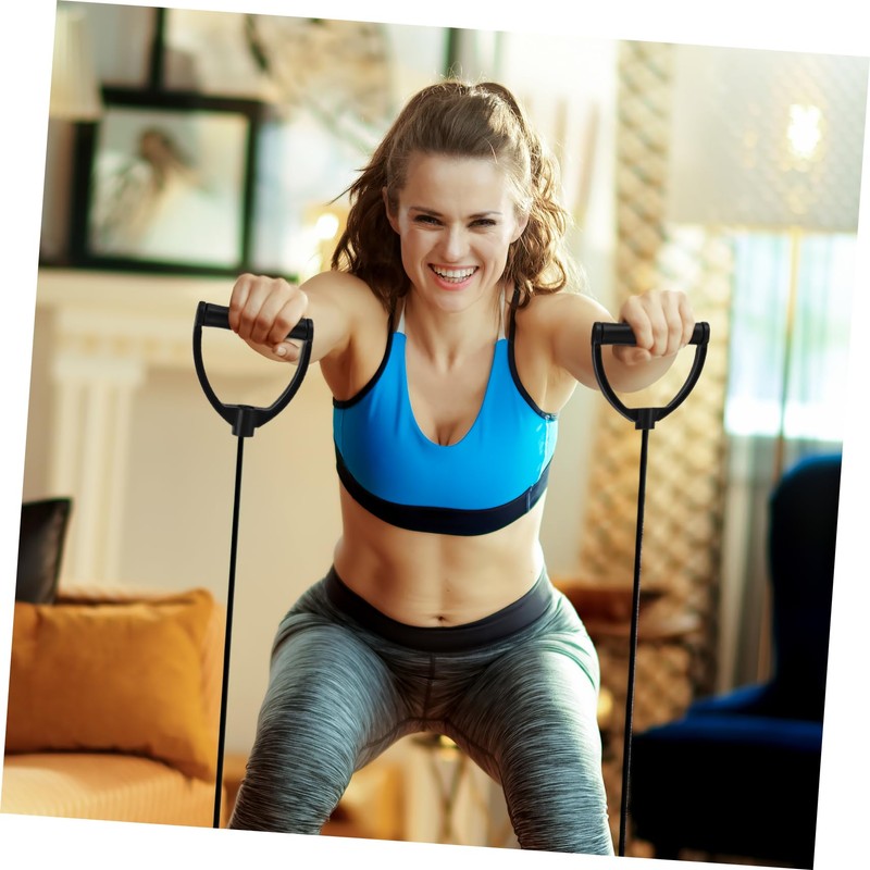 Kisangel Exercise Bands Resistance Bands Handles Pair for Stair Stepper