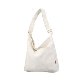 OrcOw Canvas Thickened Bag Totes Extra Large Shoulder Bag with Cable Zipper Tote Bag for Women Ladies Girls Casual Shopping Bag for Work School College Daily Use