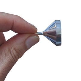 3 x Silver Small Metal filling funnels, Mouth Diameter 2.5cm with Thin Spout