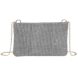 Women's Shiny Evening Clutch Bag, Glitter Evening Bag, Women's Clutch Rhinestone, Sparkly Evening Handbag, Chain Shoulder Bag, Glitter Shiny with Chain Small Envelope Bag, for Prom Wedding Party,