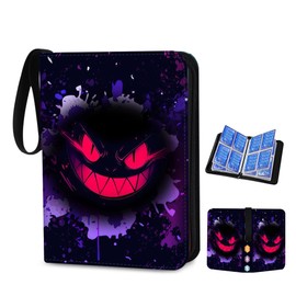 XPJBKC Trading Card Binder, Trading Cards Binder 400 Pockets, 4 Pocket card binder for Kids, PU Leather trading Card Album for Collect, Waterproof Collection Folder for Fans (G)